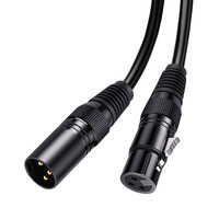 Câble Audio Hifi Xlr de haute qualité 100m avec connecteur 3P mâle à femelle veste en PVC voiture noir micro personnalisé haut-parleur Audio équilibré