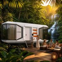 Maison capsule spatiale à deux chambres, maison préfabriquée, tente capsule spatiale, maison capsule spatiale 2 chambres avec cuisine