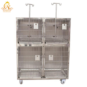 EUR <span class=keywords><strong>PET</strong></span> di lusso classico grande gabbia veterinaria in acciaio inossidabile per gatti e cani - Product Image 5