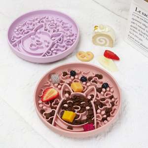 Wholesale Multi Color High Quality BPA-free Eco-friendly Multi Function Round Outdoor Pet <b>Slow</b> Food <b>Bowl</b> - Product Image 1