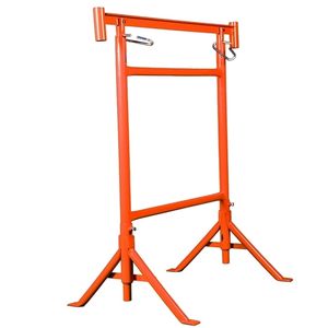 Tréteau d'échafaudage bleu réglable en hauteur, tréteau <span class=keywords><strong>de</strong></span> <span class=keywords><strong>maçon</strong></span> 1,2x2,19m, tréteau Macon Galva avec pied pivotant - Product Image 1