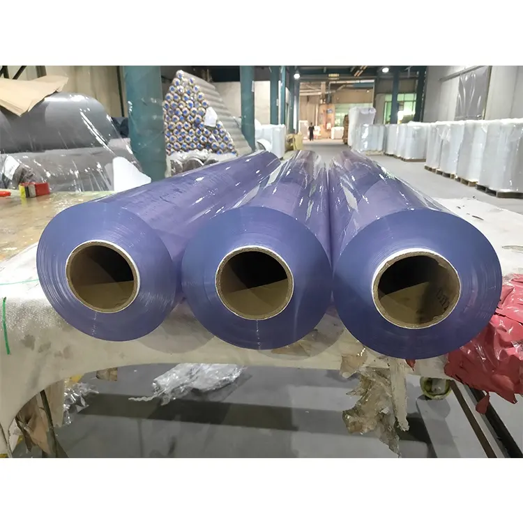 Film Transparan PVC Foil Pvc Vinil Pembungkus Transparan Pvc 0 Lembar Plastik Biru Film Bening Normal untuk Kemasan Tas