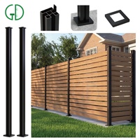 GD Lattes de confidentialité pour l'extérieur Clôture en aluminium noir Persienne pour jardin Cour arrière Système de couverture de climatisation Modélisation 3D