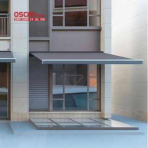 Toldo Retráctil para Exteriores con Marco <span class=keywords><strong>de</strong></span> Aluminio Blanco y Lona <span class=keywords><strong>de</strong></span> PVC, Control Remoto, Buen <span class=keywords><strong>Precio</strong></span>, para Jardín, Balcón, <span class=keywords><strong>Terraza</strong></span> - Product Image 1