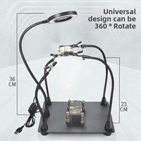 Jewelry Welding Loupes Magnifier with Fixing Clamp and Lamp 3x Magnification Metal Universal Bracket Workbench Tool Equipment