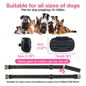 Collar Inteligente Automático Antiladridos con Vibración, Negro y Rosa, Equipo de Entrenamiento para Perros, Control de Ladridos - Product Image 3
