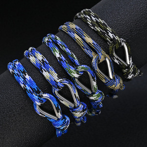 Handmade Adjustable Hook Bracelets for <b>Men</b> and Women Trendy Sailing Adventurer Rope <b>Bangles</b> - Product Image 1