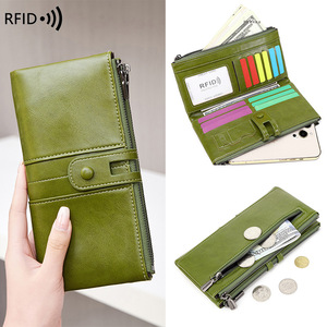 New RFID phụ nữ dây đeo cổ tay Ví nữ ly hợp Lady PURSE Faux Da chủ thẻ đa chức năng Dài Ví cho phụ nữ - Product Image 4