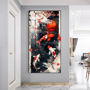 Pintura de Peces Coloridos en HD, Arte de Pared LED, Cuadro Abstracto Colorido, Pintura de Porcelana con Cristales de Diamante 5D, Lámpara de Pintura de Animales - Product Image 2