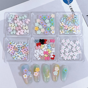 3D Resin <b>Flower</b> & Bow Nail Art Charms Set 6 Grids Transparent Storage Box Spring Summer DIY Nail Decorations for Salon Home - Product Image 4