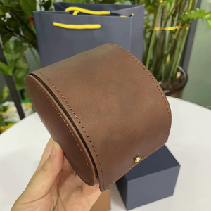 Factory Direct Luxury Brown <b>Roll</b> Watch <b>Box</b>, Travel Portable Watch Case with Custom Logo, High Quality Brand Watch <b>Box</b> for man - Product Image 4