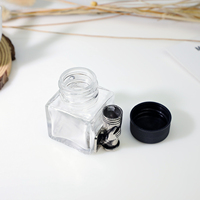 Antique Vintage Pen Fountain Inkwell Bouteille en verre 25ml Bouteilles d'encre vides avec porte-plume