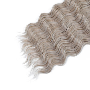 24 pulgadas Deep Wavy Passion Twist Crochet Hair Trenzas de ganchillo sintéticas Extensiones de <span class=keywords><strong>cabello</strong></span> trenzado de <span class=keywords><strong>cabello</strong></span> rizado 3 hebras/paquete - Product Image 5