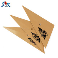 Raclette triangulaire dorée en PP pour l'installation d'autocollants de carrosserie et de films teintés, outil de décapage de coins pour vitres de voiture