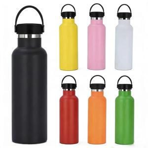 Bouteille d'eau en acier inoxydable de style américain, 304, à double paroi, isolée sous vide, grande capacité, avec poignée, pour le sport et les voyages - Product Image 1