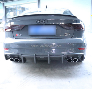 <span class=keywords><strong>K</strong></span> Style fibre de carbone voiture pare-chocs arrière lèvre Bodykit diffuseur becquet pour Audi A3 SLINE/S3 2017-2020 berline Version - Product Image 6