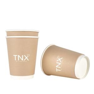 Customizable <b>Disposable</b> Double-Wall Craft Coffee <b>Cups</b> for Wine Tequila 8oz 10oz 12oz 16oz 20oz Hot Drinks Customized Logo - Product Image 3