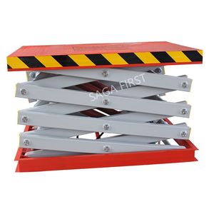 Plateforme élévatrice à <span class=keywords><strong>ciseaux</strong></span> fixe hydraulique, élévateur <span class=keywords><strong>de</strong></span> marchandises haute sécurité pour la manutention des marchandises en entrepôt - Product Image 6