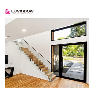 Portes d'entrée modernes AS2047 Nfrc pour portes pivotantes en aluminium à double vitrage insonorisées - Product Image 2