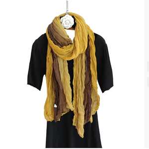 Pañuelo de Lino con Degradado de Color para Mujer, para Viajes, Moderno, Versátil, Informal, Resistente al Viento y a la Arena, Chal para Mujer - Product Image 1