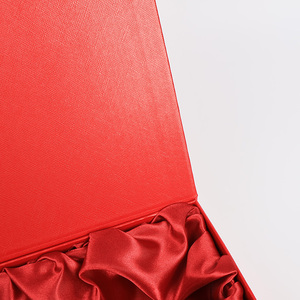 Satin Chèn Thiết Kế Sang Trọng Hình Dạng Cuốn Sách Kết Cấu Hộp Giấy Lá Vàng Chất Lượng Cao Mỹ Phẩm Trang Sức Set Quà Tặng Đám Cưới Hộp Giấy - Product Image 5