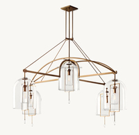 Lampe suspendue en cuivre, style industriel vintage, avec abat-jour en verre, idéale pour restaurant et salle à manger - Offre spéciale