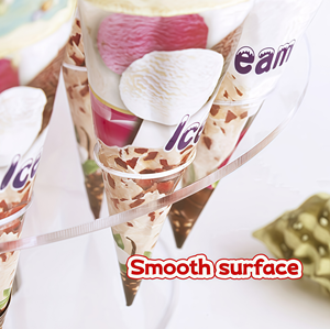 Rak <span class=keywords><strong>Display</strong></span> Es Krim Transparan Dua Lapis dengan Banyak Kompartemen Kokoh, Wajib Dimiliki untuk Toko Dessert & Kafe - Product Image 5