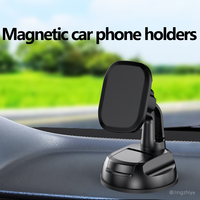 Support de téléphone magnétique flexible tendance pour voiture, fixation solide sur tableau de bord, 6 aimants, étanche, compatible bureau, robuste