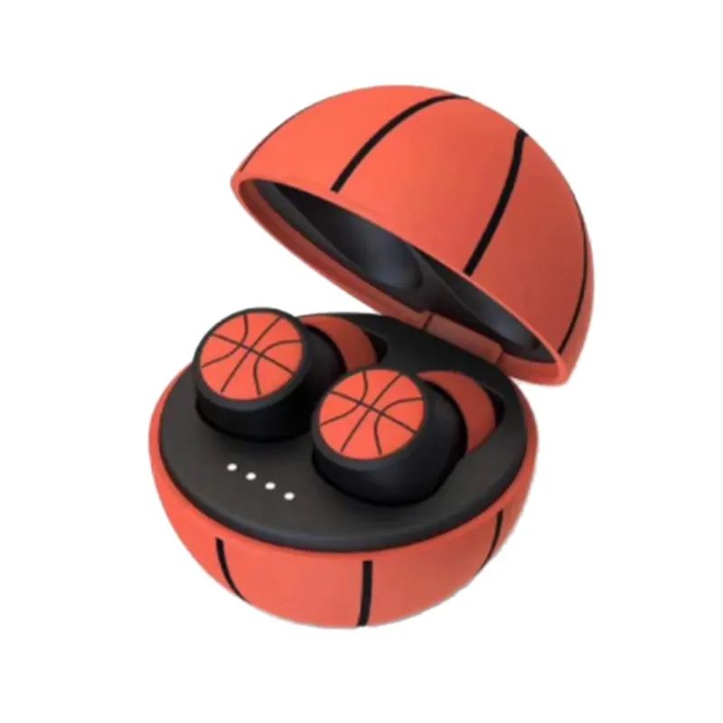 2021 New Fashionable Basketball Design creative gaming earbuds Earphone with powerbank
