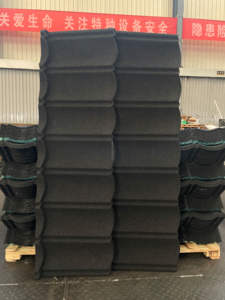 Feuille de <span class=keywords><strong>toiture</strong></span> moderne et durable Tuiles métalliques enduites de pierre colorée de longue durée pour appartements en Afrique du Sud - Product Image 2