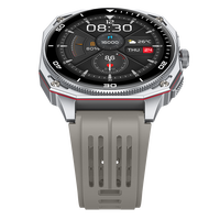 Montre connectée TFT en alliage de zinc plaqué sous vide, 400 mAh, 5-10 jours d'autonomie, bracelet en silicone, assistant vocal, charge magnétique, encodeur