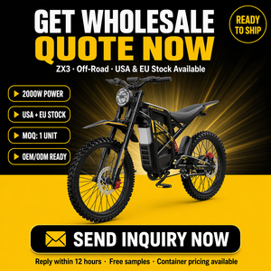 Moto tout-terrain électrique ZX3 pour adultes, moto de cross, autonomie de 65 miles, États-Unis |   Stock UE Expédition rapide OEM ODM Vente en gros - Product Image 4