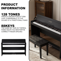 Good Quality Professional 88-Key Digital Upright Piano with 3 Pedals Hammer Action Case-China Made