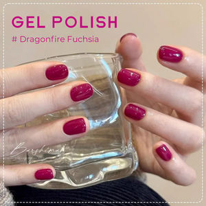 Nouvel Arrivage Professionnel Haute Pigment Fourniture Salon Gelée UV & LED Gel pour Ongles Framboise Rouge Prune Collection Style Français OEM & ODM En Vrac - Product Image 2