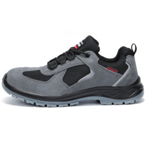 JIANKUN-Chaussures de sécurité ESD en cuir de vachette, anti-écrasement/perforation, antistatique, pour hommes, avec bottes de travail à bout en acier, usine électronique - Product Image 2
