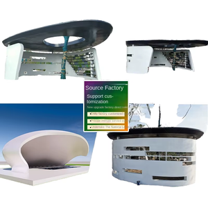 Bome Roestvrij Staal Modern Aangepast Ontwerp Buiten Vierkant Grote Gang Landschap Sculptuur Schaduw Chinese Stalen Structuur - Product Image 2