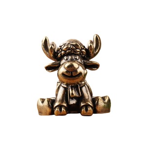 Figurine de renne en laiton, artisanat en métal, décoration intérieure, ornement de Noël, décoration de la maison - Product Image 5
