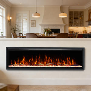 <span class=keywords><strong>Cheminée</strong></span> électrique avec effet de bûches artificielles, LED intégrées, design moderne, avec fonction de <span class=keywords><strong>chauffage</strong></span> pour la décoration de bureau - Product Image 2