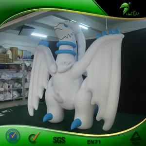 Hongyi新しいデザインの巨大なインフレータブルポークキャラクターバルーンインフレータブル映画ホワイトドラゴン卸売インフレータブルおもちゃ