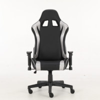 Chaise d'ordinateur robuste avec siège en mousse moulée, dossier haut et base en nylon solide pour les utilisateurs grands et corpulents, chaise de jeu haut de gamme