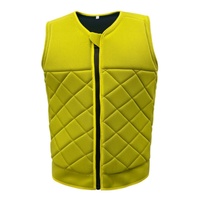 Gilet de sauvetage en néoprène pour adulte, fermeture éclair intégrale, veste légère anti-choc pour le wakeboard, le jet ski et le surf