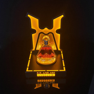 Présentoir à vin lumineux avec éclairage LED pour spiritueux et champagne, éclairage décoratif moderne, pré-assemblé - Product Image 1