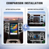 Autoradio portable 12,3 pouces Android, tableau de bord numérique, compteur de vitesse, Ford F150 2009-2012, stéréo sans fil, 1 an