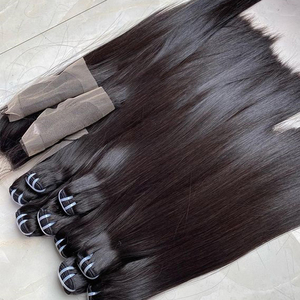 Vague naturelle de gros cuticule alignée Afro Curls os droit perte libre brut vietnamien non transformé cheveux humains faisceaux perruques - Product Image 1