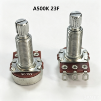 Potentiomètre de guitare A500K de haute qualité à axe long 23F, potentiomètres à courbe audio fine pour le contrôle du volume et du tonalité des guitares électriques et basses