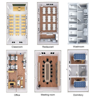 TOPPRE Maison conteneur préfabriquée mobile et démontable, facile à assembler, pour logement d'ouvriers, dortoir et camp de travail