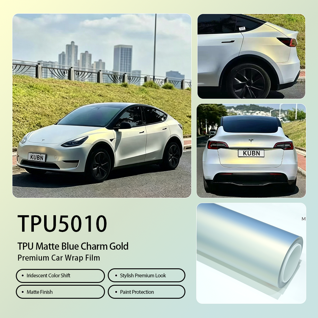 5010- Matte Blue Charm Gold