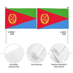 Bandera Nacional de Eritrea para Ventana de Auto, Doble Cara, Poliéster, 12x18 Pulgadas, Bandera de Eritrea para Auto, Venta al Por Mayor - Product Image 4