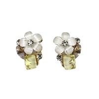 Anting-anting modis yang laris manis, gaya Eropa Amerika, elegan, bertabur berlian, aksesoris telinga.