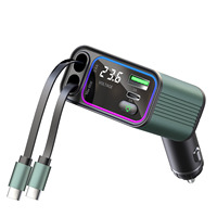 Cargador de Coche GXYKIT GC08 65W USB Tipo C de Carga Rápida 12-24V para Encendedor de Cigarrillos con Indicador LED